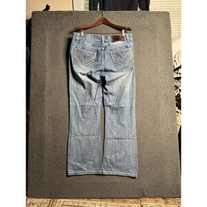 Rock Roll Cowboy Jeans Mens 36x31 Blue Double Barrel Bootcut Denim Pants Western